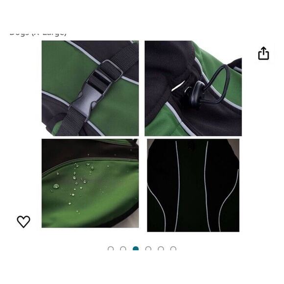 Dog Rain Snow Vest HCMIZI Green And Black M/L - Picture 4 of 6